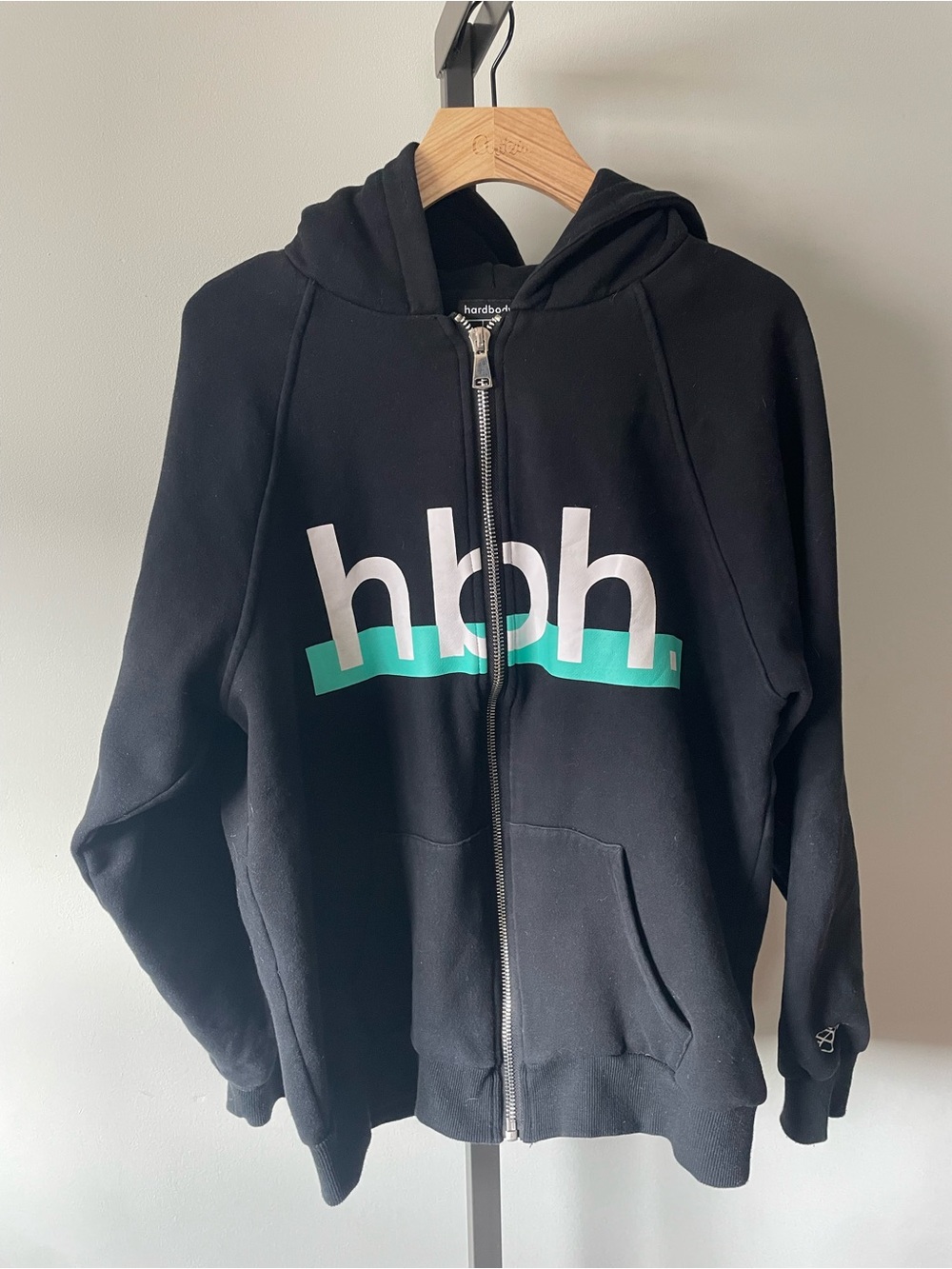 Hardbody Hippie HBH Zip Up Hoodie Size Large Unisex Mens Cotton Blend